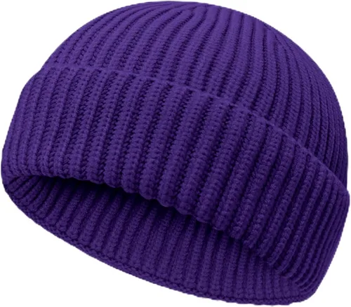 Vista 17 de NPQQUAN Gorros de pescador para hombres y mujeres, gorro de punto corto para invierno