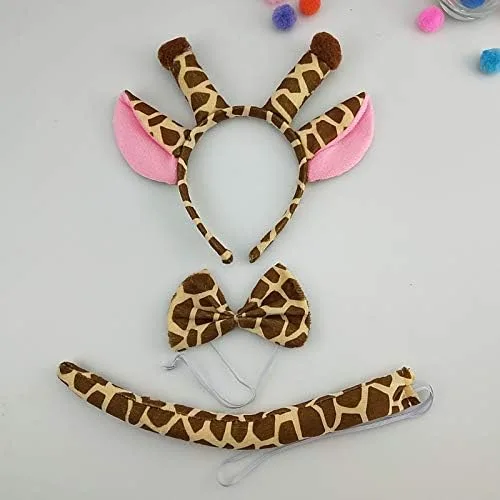 Vista 9 de 16 Unidades Niños Adulto Animal Oído Diadema Cosplay Props Cumpleaños Tema Fiesta Disfraz Orejas Cola Tie Arco 3pcs Conjunto Gato Rana Tigre Perro