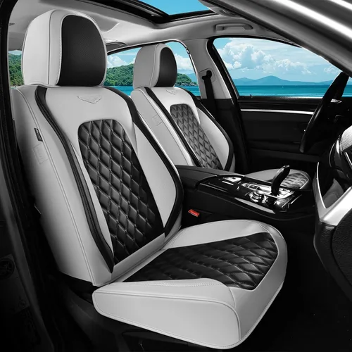 Vista 18 de Coverado Fundas de asiento delantero, fundas de asiento delantero de automóvil, fundas de asiento de piel de napa para automóviles, fundas