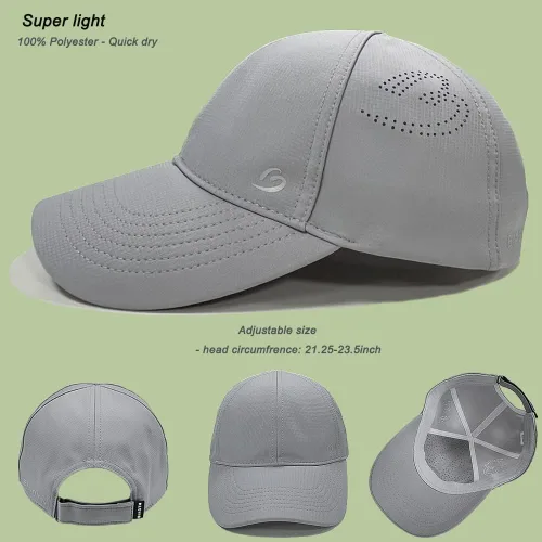 Vista 3 de Paquete de 3 gorras de béisbol ajustables para mujer con caja de regalo, sombreros deportivos transpirables de primera calidad para mujeres y hombres