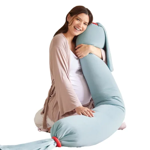 Vista 10 de bbhugme Almohada de embarazo, oliva polvoriento, firmeza y forma ajustables Oliva polvorienta