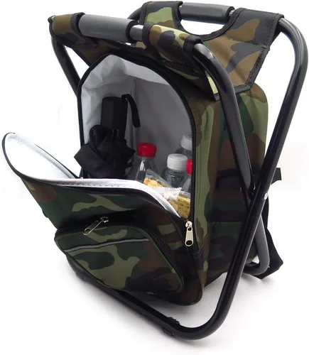 Vista 11 de Taburete plegable aislado bolsa de refrigeración mochila silla playa pesca camping senderismo [Número de artículo: ET-Seat001]