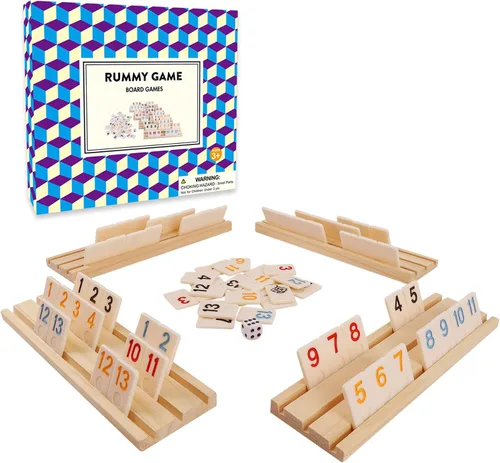 Vista 9 de Juego de Dominó de Madera Doble 6 de Offelec - 28 fichas de dominó negro para niños, adultos y juegos familiares Ideal para 2-4 jugadores