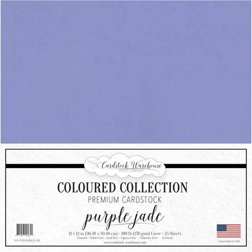 Vista 2 de Cardstock Warehouse Lessebo Purple Haze - Papel de cartulina - 25 hojas, 12 x 12 pulgadas - 100 lb./270 GSM, cartulina color morado mate premium