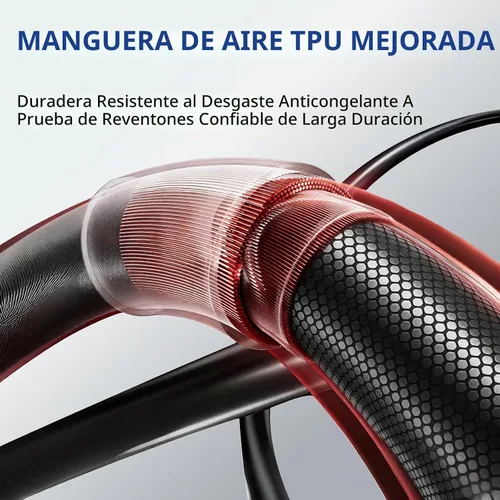 Vista 3 de Bomba de bicicleta con cilindro transparente y medidor de precisión, bomba de aire de alta presión de 160 PSI para válvulas Presta y Schrader