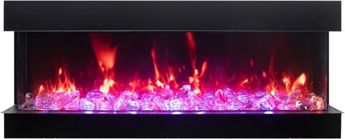 Vista 20 de 88-TRU-View-XL XT - Chimenea eléctrica de 3 caras de 88 pulgadas, calentador de chimenea de vidrio de 3 lados con control remoto y temporizador de 8