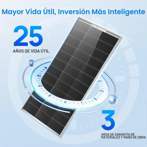 Vista 8 de ECO-WORTHY - Panel solar 100 W, 195 W