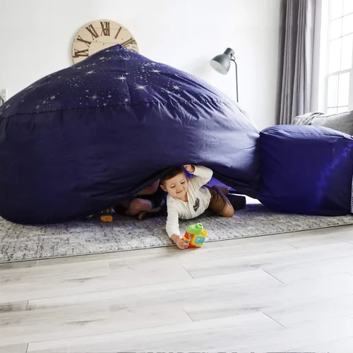 Vista 2 de El Original Patentado AirFort - Construye Un Fuerte en 30 Segundos, Fuerte Inflable para Niños, Tienda de Juego para 3-14 Años, Un Playhouse Donde