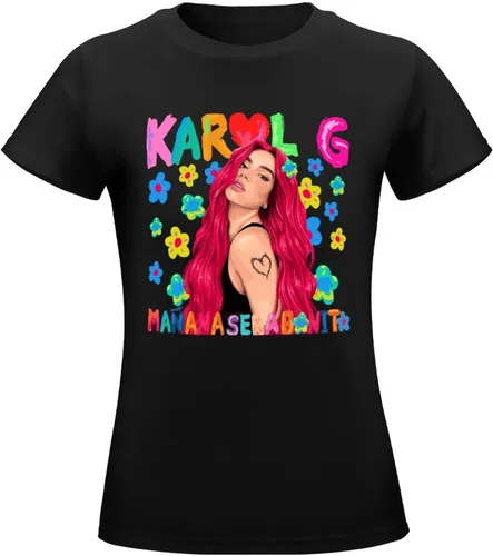 Vista 5 de Karols G Shirt Mananas seras Bonitos Camiseta para Mujer