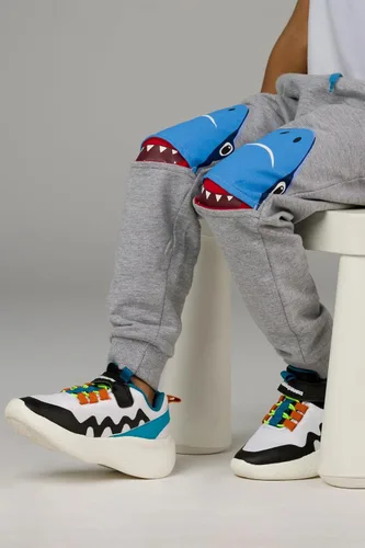 Vista 4 de Toddler Boys Animal 3D Knee Knit French Terry JoggerPants - Pure Cotton