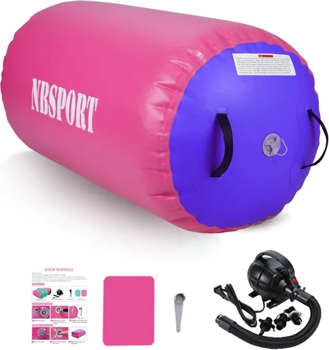 Vista 9 de Air Barrel - Barril de Aire Rodillo de Gimnasia para Entrenador de Flic Flac Hacia Atrás, Colchoneta de Aire con Bomba para Entrenamiento