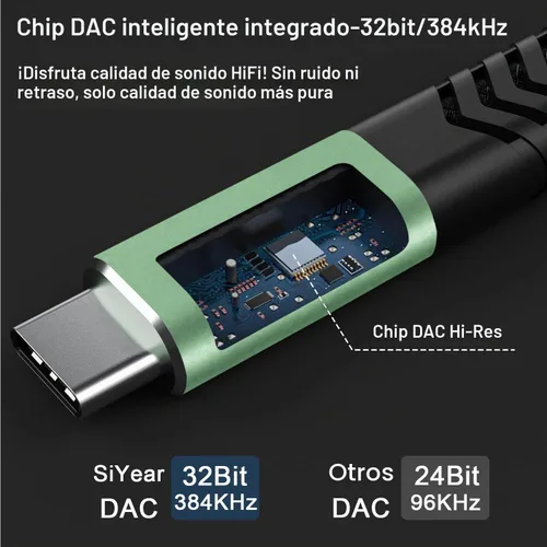 Vista 7 de Cable de audio USB C a 0.138 in, TRS de 1/8 pulgadas a USB tipo C Aux para altavoz estéreo de automóvil, cable auxiliar compatible con iPhone 15, 16