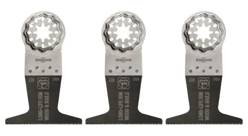 Vista 60 de Fein Starlock E-Cut - Hoja de sierra universal de corte de precisión para madera, yeso y plásticos, bimetálica con dientes ondulados universales