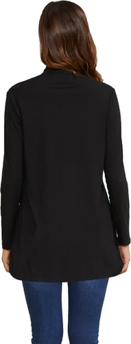 Vista 4 de Cárdigan ligero de manga larga para mujer, suave como mantequilla derretida, bonito drapeado, ropa casual elegante (S-3XL)