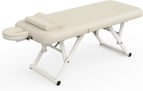 Vista 9 de pouseayar Mesa de masaje ajustable con almohada facial y reposacabezas, resistente y sólida, silenciosa y fácil de ajustar para mesa de tratamiento