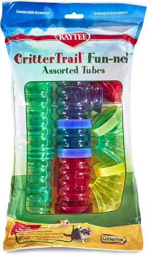 Vista 7 de Kaytee CritterTrail Fun-nel - Paquete de 5 tubos rectos para hábitat para animales pequeños Expand play space. Hamster tunnels for habitat