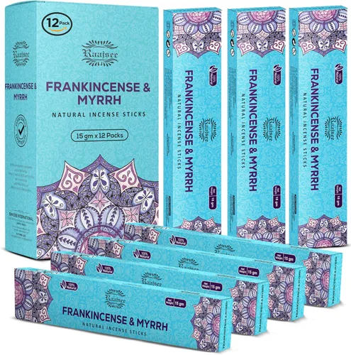 Vista 14 de Raajsee Varitas de incienso (6.35 oz), 100% puras orgánicas y naturales, enrolladas a mano, sin productos químicos, perfectas para aromaterapia