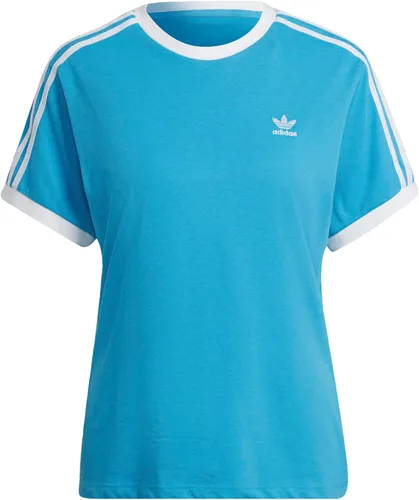 Vista 8 de adidas Originals Camiseta de 3 rayas para mujer, Rojo (Flash Red)