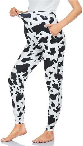 Vista 6 de Pantalones casuales de maternidad para mujer, elásticos, cómodos