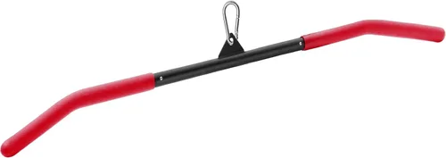 Vista 7 de SERTT Barra de Jalón LAT de 39.37 Pulgadas para Máquina de Cable con Polea, Barra de Presión para Curl de Tríceps con Mango de Goma, Accesorios