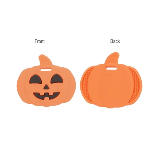 Vista 3 de Nuby Mordedor de silicona para calabaza y barra de chocolate, paquete de 2, más de 3 meses