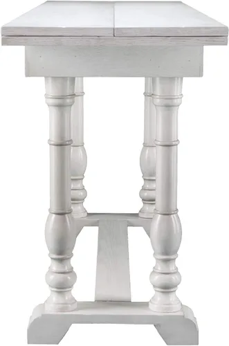 Vista 7 de SEI FURNITURE Edenderry Farmhouse - Mesa de comedor plegable con caballete, color marrón.