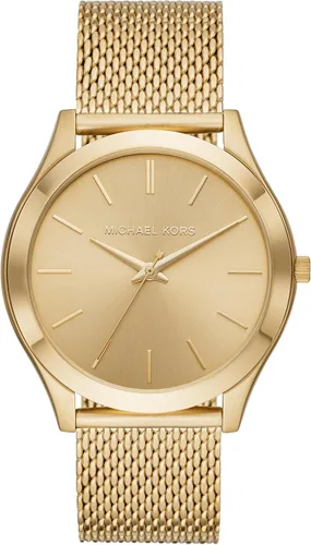 Vista 6 de Michael Kors MK9122 - Slim Runway Reloj de Acero Inoxidable Dorado Beige con Tres Manecillas Gunmetal/oro rosa