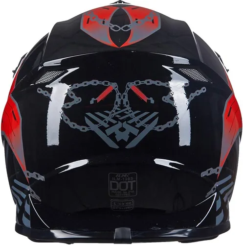 Vista 32 de ILM Casco de cara completa para motocicleta, motocross y cuatrimoto para niños y jóvenes, aprobado por el Departamento de Transporte de Estados
