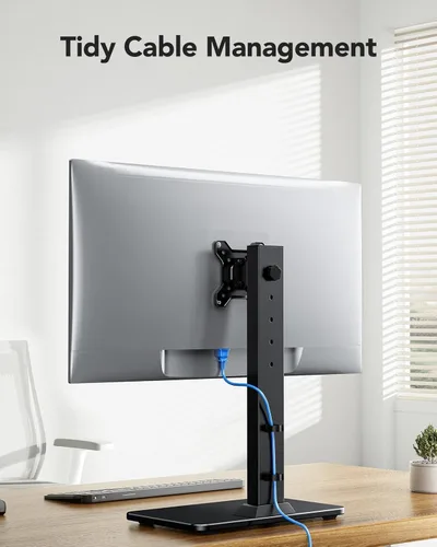 Vista 7 de HUANUO Soporte para monitor, montaje VESA independiente para pantallas de 13 a 34 pulgadas, capacidad de hasta 44 libras, 5 opciones de altura
