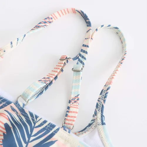 Vista 3 de Trajes de baño de dos piezas para niñas Rainbow Bikini con correa ajustable trajes de baño