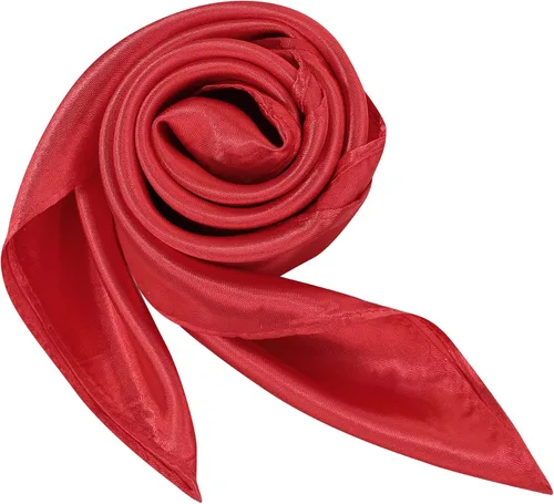 Vista 5 de Zando Bufanda de seda cuadrada de gasa de color sólido, bufandas retro para mujer, bufandas para el cuello, bufanda, monedero, bufanda