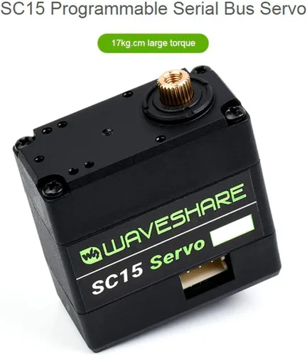 Vista 3 de 37.5 lbs SC15 Gran Torque Programable Serial Bus Servo Motor, Servo o Motor Modos Duales para Brazos Robóticos, Robots Hexápodos, Robots Humanoides