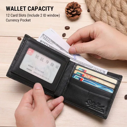 Vista 3 de billetera bifold chain, Negro2, Moda
