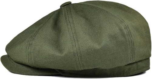 Vista 3 de BOTVELA Gorra plana de Newsboy para hombre, 100% algodón, Gatsby Ivy Golf Cabbie Hat