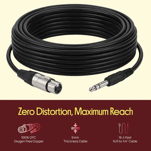 Vista 5 de Pyle PDMIC88ST - Kit de micrófono dinámico de mano profesional - Micrófono vocal unidireccional con cable con bolsa de transporte, soporte