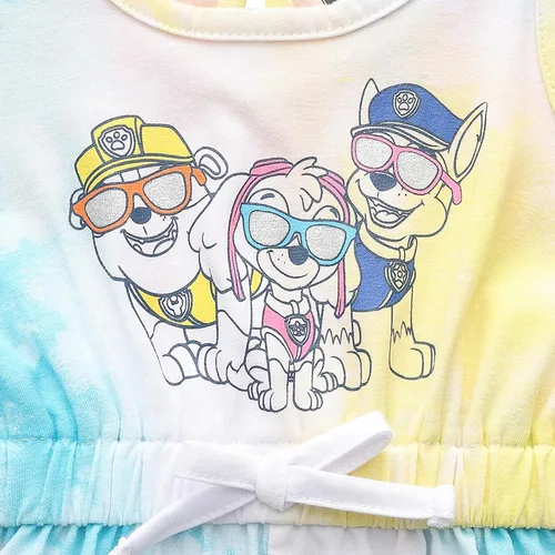 Vista 4 de Paw Patrol Girls 2 Pack Sleeveless Romper Shorts for Toddler to Big Kids