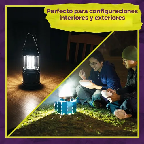 Vista 6 de ATack Linterna LED para campamento, funciona con pilas, paquete de 4 linternas de campamento para cortes de energía, luces colgantes plegables