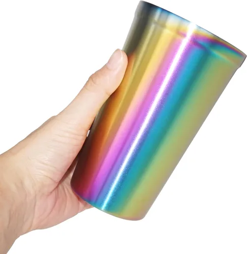 Vista 4 de Youda Vasos aislados de acero inoxidable de doble pared (juego de 2) apilables, taza de café/taza de té/vasos de cerveza enfriadores, ideales