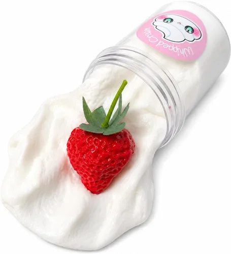 Vista 3 de Hoshimi Slimes - Juego de gofres de tarta de fresa para bricolaje a partir de 8 años, juego de regalo sensorial ASMR hecho a mano con mantequilla