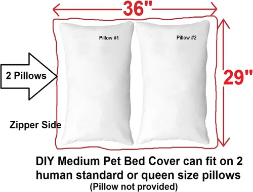 Vista 4 de Dogbed4less Hágalo Usted Mismo DIY Almohada Edredón para Cama de Mascotas Funda Duradera 1680 y Funda Interna Impermeable para Perro/Gato