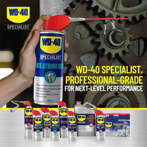 Vista 8 de Aerosol de grasa de litio WD Specialist, 10 pies, color blanco, 1, Blanco, 1