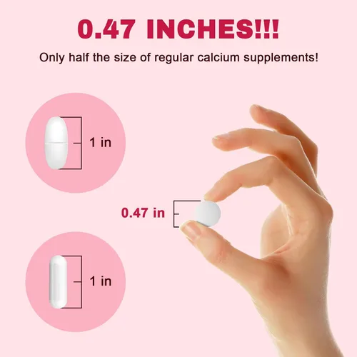 Vista 4 de Citrato de calcio de 1200 mg con suplemento de vitamina D3 para mujeres y hombres, calcio y magnesio zinc D3 para la salud de los músculos óseos