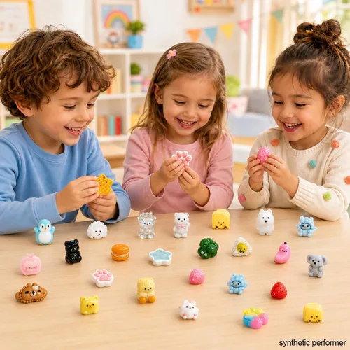 Vista 4 de 30 juguetes de Taba Squishies a granel, Kawaii Mini Squeeze Fidget Juguetes