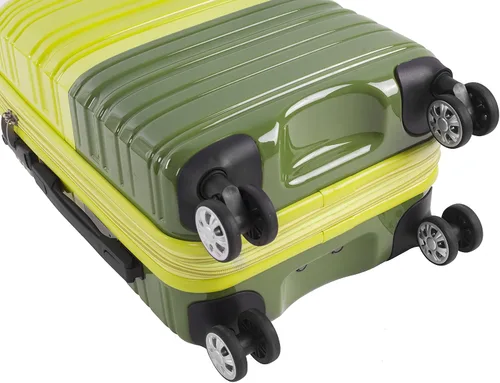 Vista 8 de Rockland Santa Fe - Equipaje con carcasa rígida y ruedas giratorias, Dos tonos de verde
