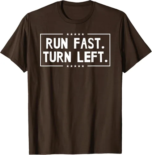 Vista 56 de Run Fast Turn Left - Camiseta para correr de pista y campo