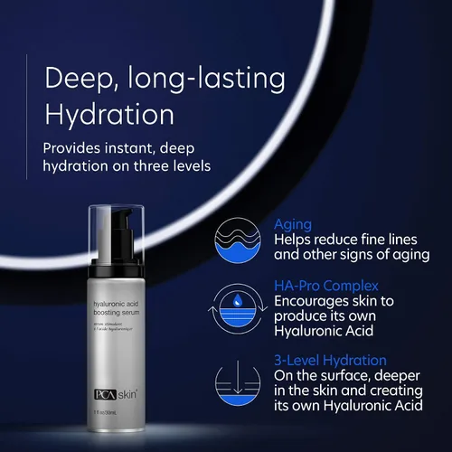 Vista 3 de PCA SKIN Suero facial potenciador de ácido hialurónico - Tratamiento hidratante antienvejecimiento con niacinamida iluminadora, hidrata y suaviza