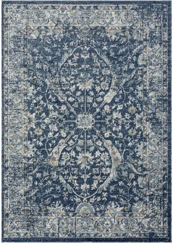 Vista 7 de LUXE WEAVERS Euston Collection 8060 - Alfombra oriental moderna de 5 x 7 pulgadas, color azul