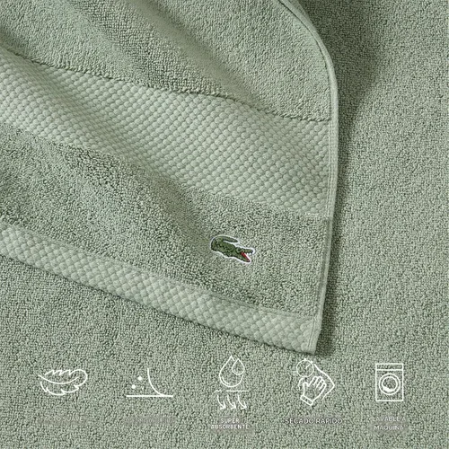 Vista 3 de Lacoste Heritage - Sábana de baño de 100 % algodón Supima, aloe, 35" x 70", altamente absorbente y de secado rápido, toalla de baño súper suave