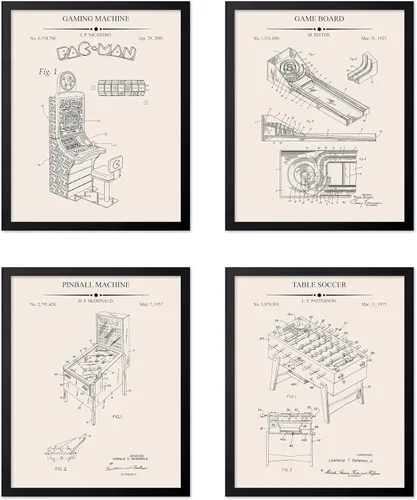Vista 80 de Poster Master Póster de juguete de construcción de 2 piezas, estampado de patente de bloques de construcción, arte de minifigura, diseño