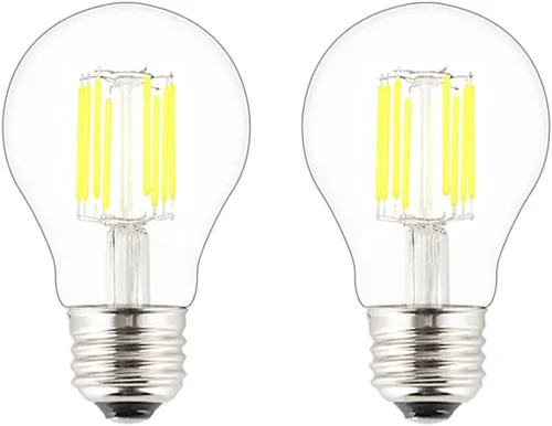 Vista 9 de Bombilla LED de entrada de bajo voltaje de 12 V-24 V, estilo clásico A19 (A60), 6 W 600 lm, regulable con atenuador PWM de 12 V CC, lámpara de base